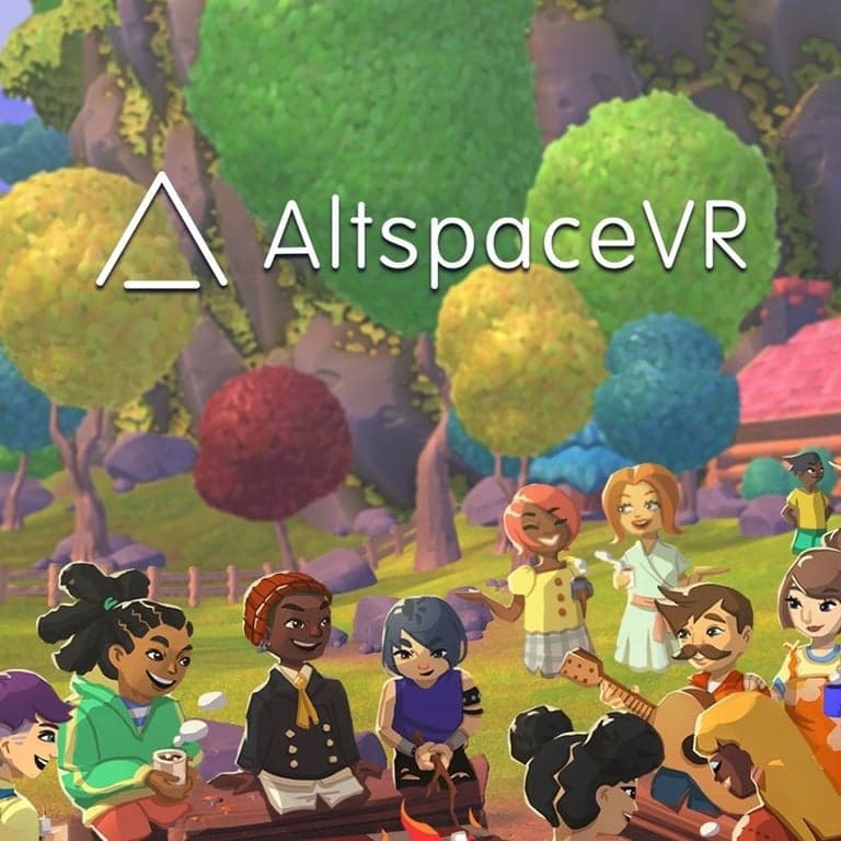 AltspaceVR avatars in a virtual space